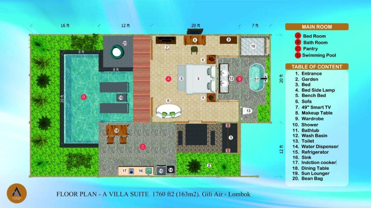 A Villa Gili Air Exterior foto